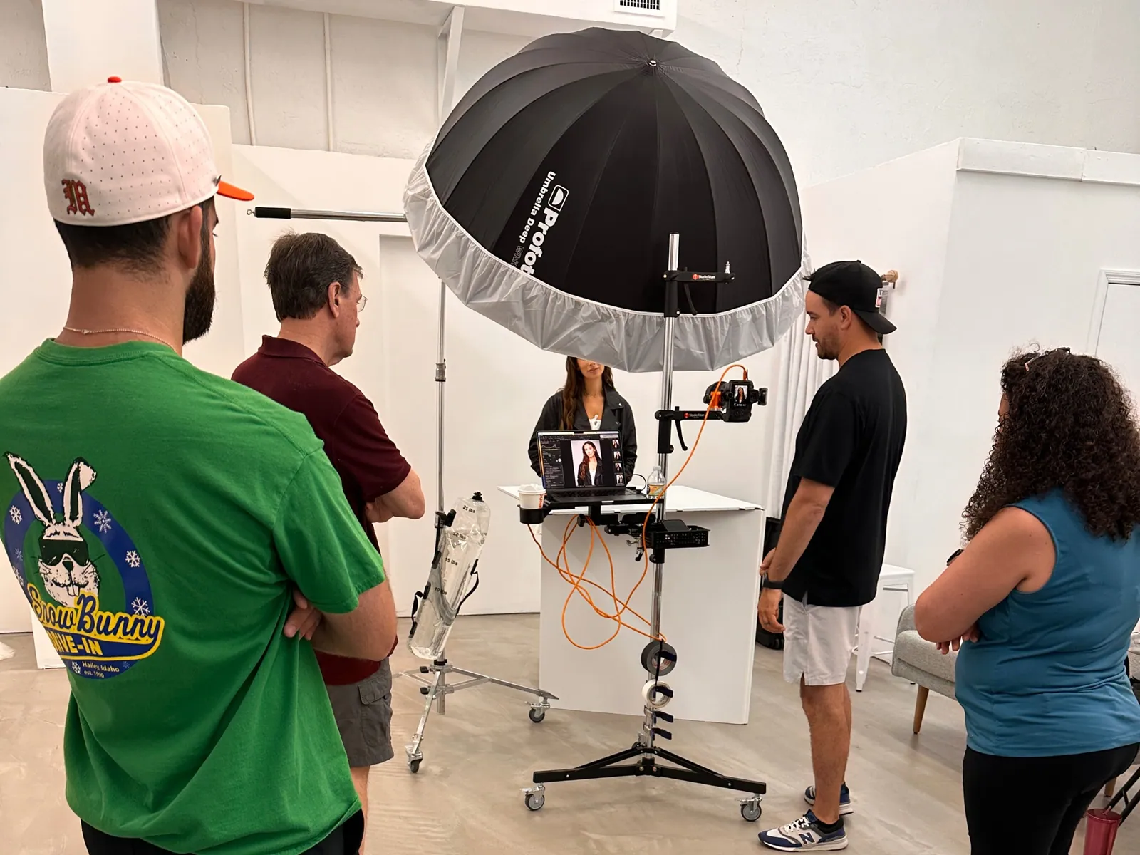 BTS of the lighting setup for this experiment